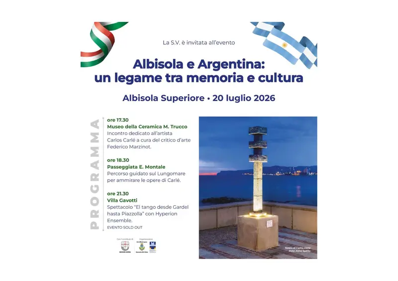 Albisola Superiore Celebra il Legame Storico con l'Argentina