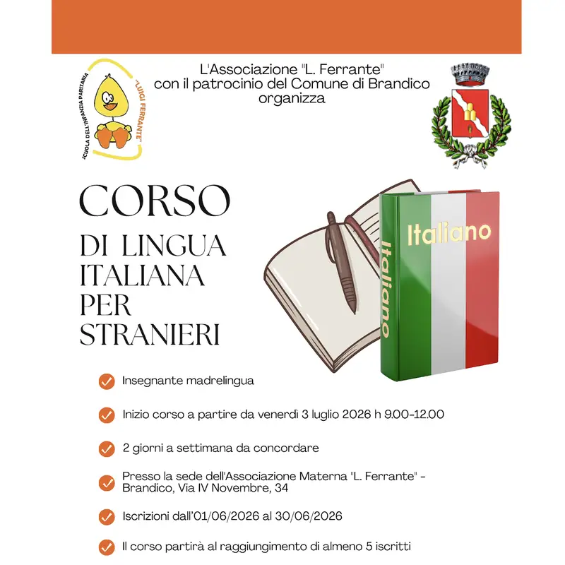 CORSO DI LINGUA ITALIANA PER STRANIERI