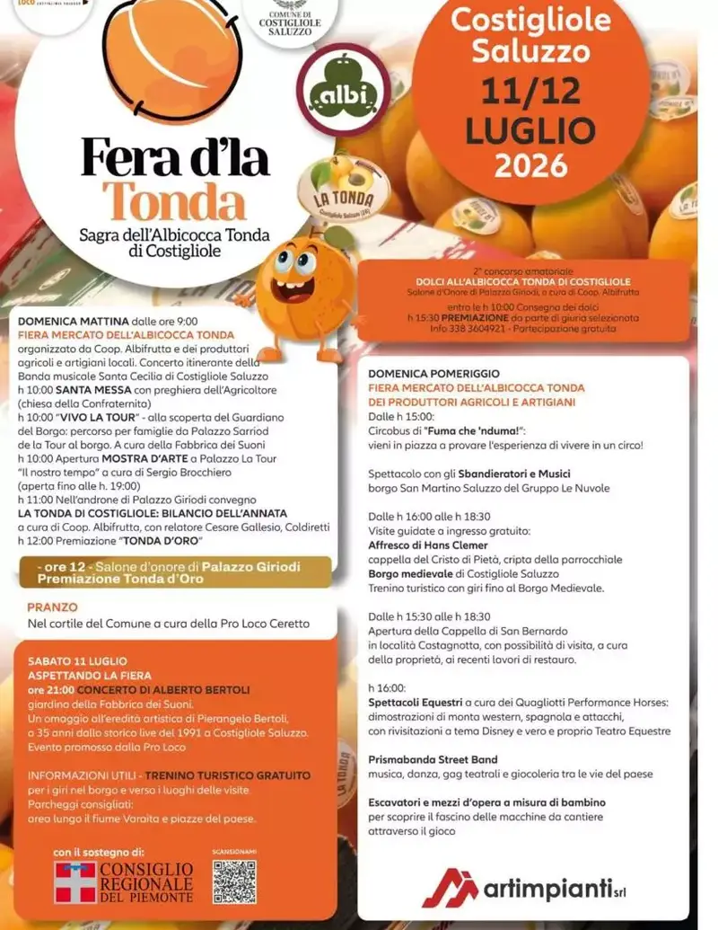 Fera d'la Tonda: Festa dell'Albicocca Tonda a Costigliole Saluzzo