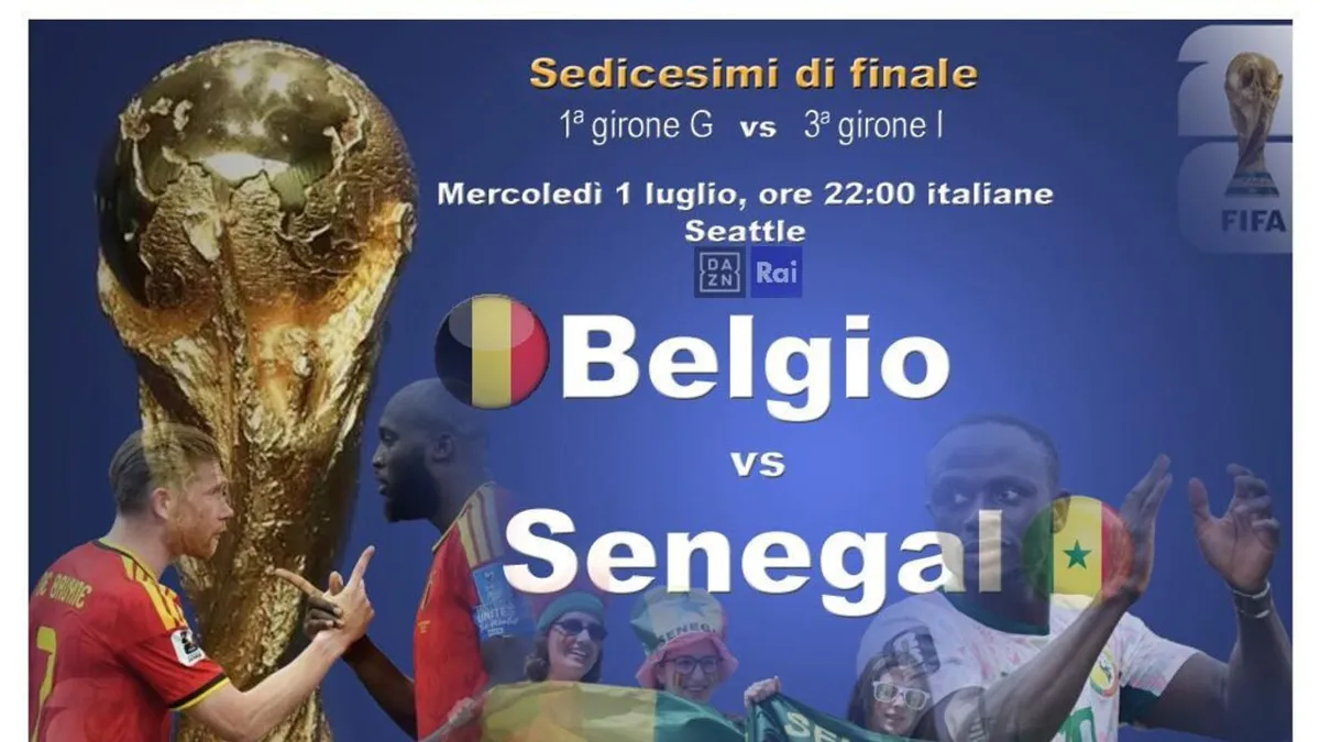 Belgio-Senegal: Diretta TV e Calendario Partite Mondiali