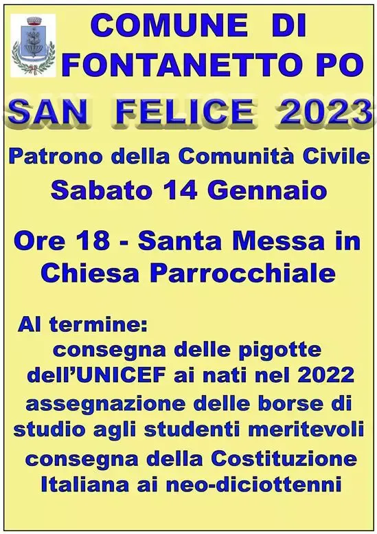 San Felice: Celebrazione del Patrono a Fontanetto Po