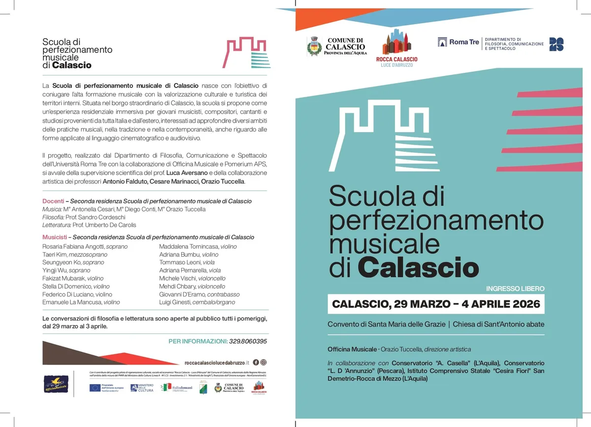 Calascio: Masterclass Mozart e Maestri del Settecento