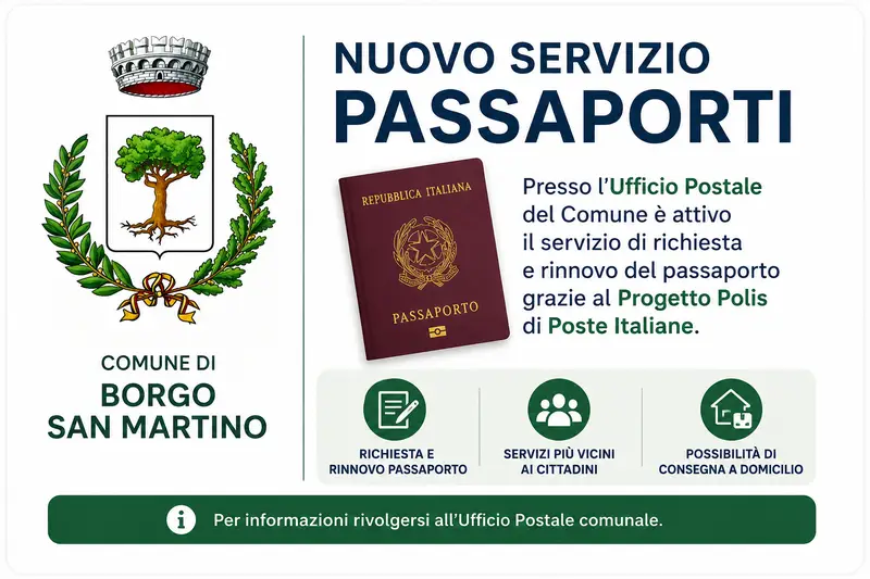 Servizio di richiesta e rinnovo passaporti presso l’Ufficio Postale