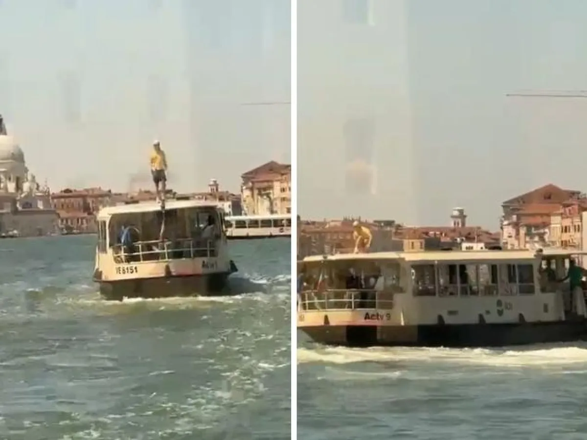Venezia: Turista si Arrampica su Vaporetto in Movimento - Denunciato