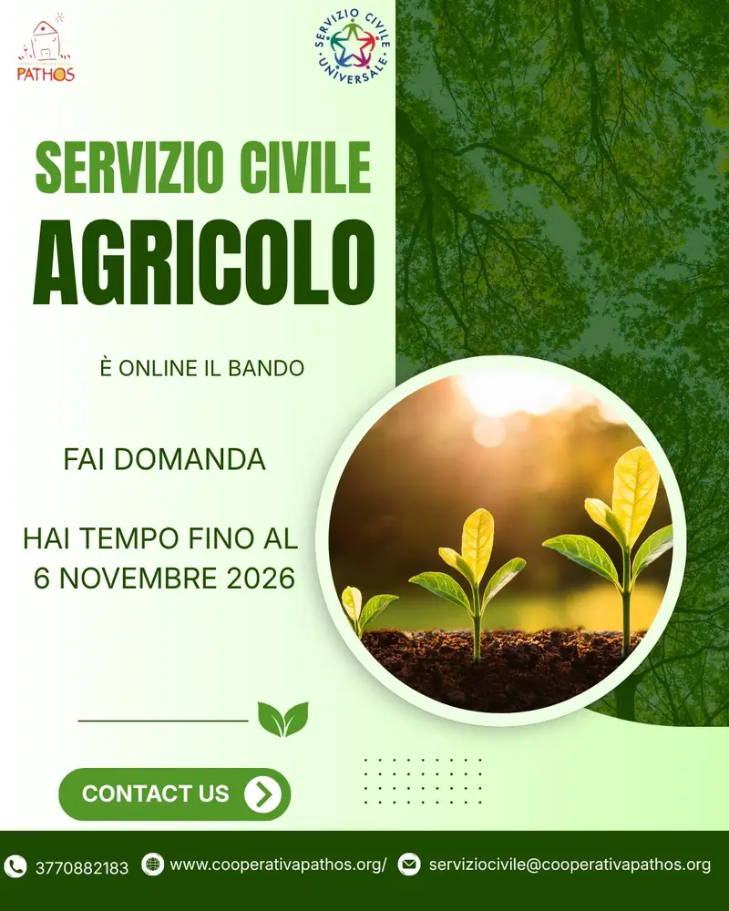 Bando Servizio Civile Agricolo 2026.