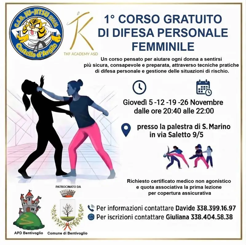 Comune di Bentivoglio Promuove Corso Gratuito di Difesa Personale Femminile