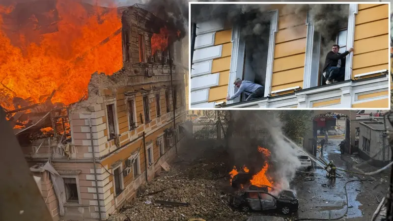 Dron russo colpisce l'Accademia delle Scienze a Kiev: un morto