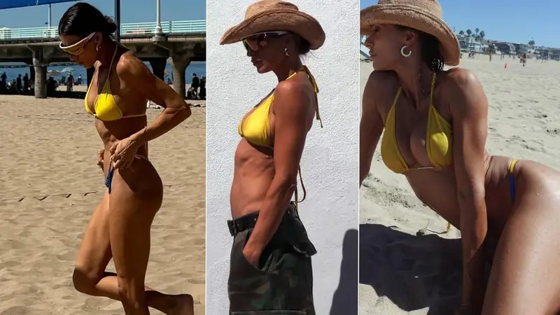 Elisabetta Canalis in bikini a Los Angeles: il sole e la 'ondata di calore'